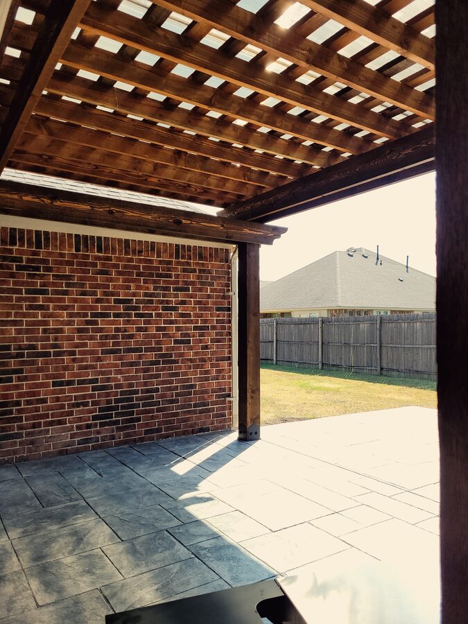 Custom pergola built by Texas Patios Plus in south DFW